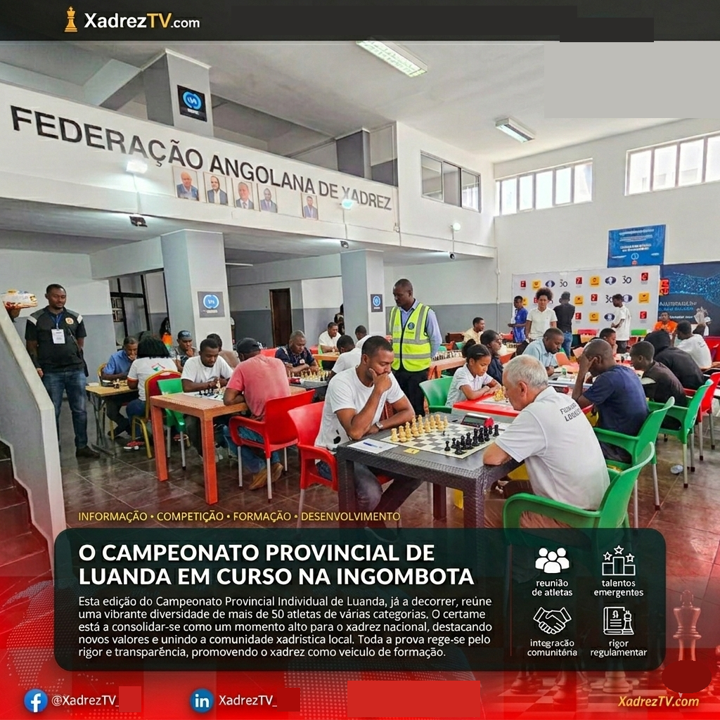 Luanda acolhe Campeonato Provincial Individual de Xadrez na Ingombota